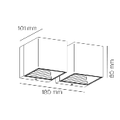 Aplique doble DAU 180 AC W.