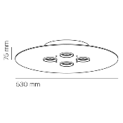 Plafón Equal 53R C.  ref.6711