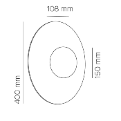 Lámpara aplique Knock Ø 40cm